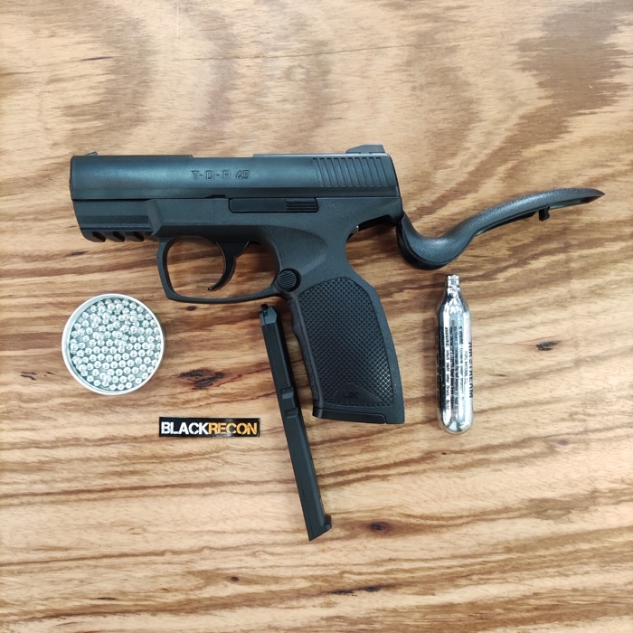 pistola TDP45 - 4,5mm BBs Acero desmontada