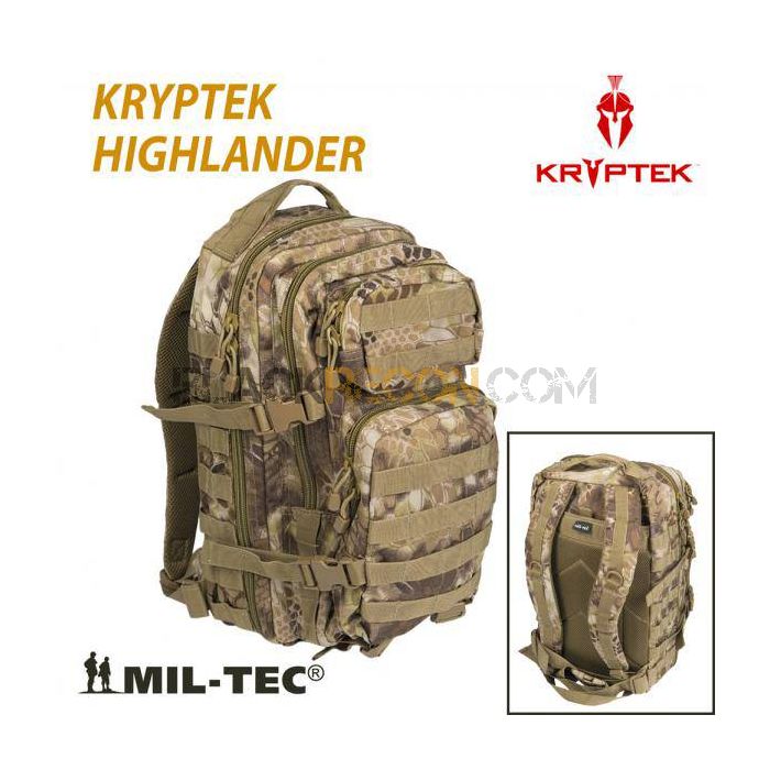 Mochila MILTEC US Assault LG 36L color coyote.