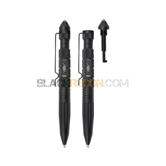 Bolígrafo Táctico UZI Negro con rompecristales y llave para grilletes - Kub