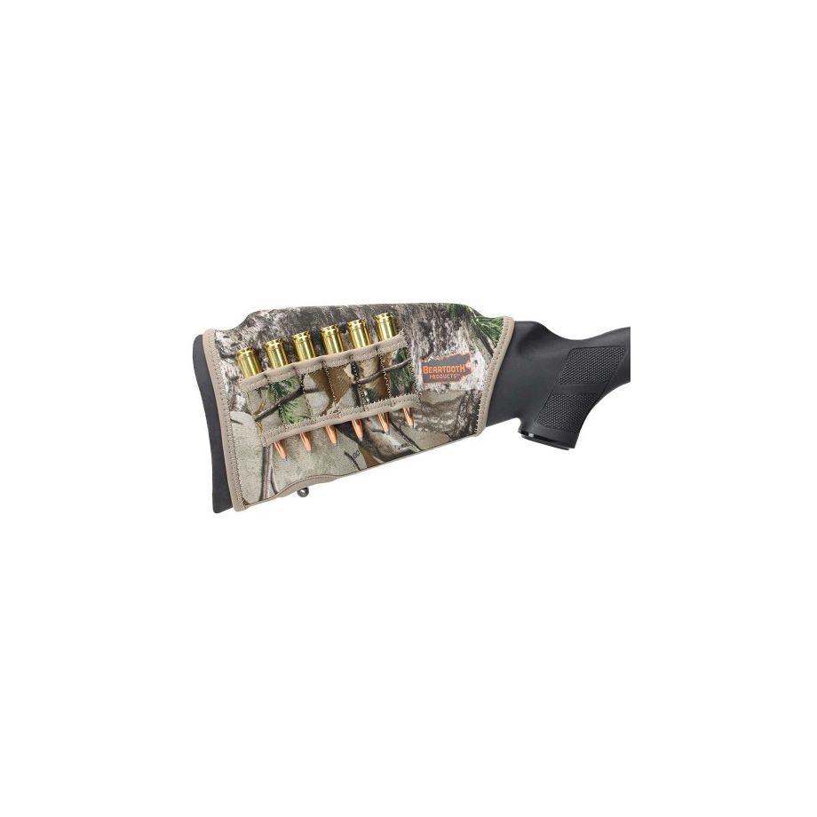 Carrillera Beartooth ajustable con canana para rifle Camo Realtree Xtra imagen 1