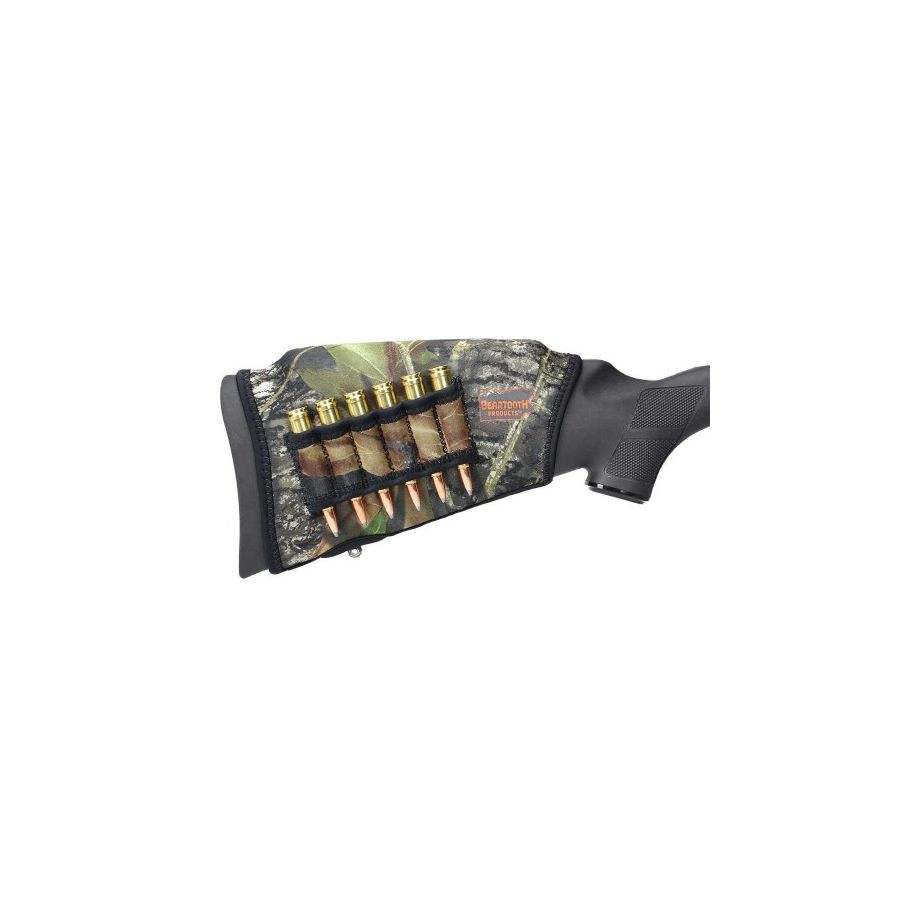 Carrillera Beartooth ajustable con canana para rifle Camo Mossy Oak imagen 1