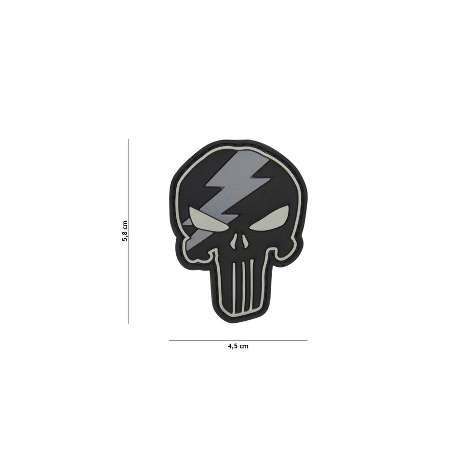 Parche 3D PVC Punisher trueno gris imagen 1