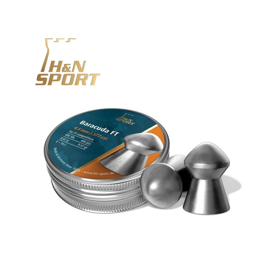 Balines H&N Barracuda FT 0,62g lata 400 unid. 4,51mm imagen 1
