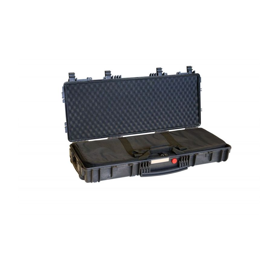 Maletin para rifle negro, espuma en tapa y bolsa de nylon imagen 1
