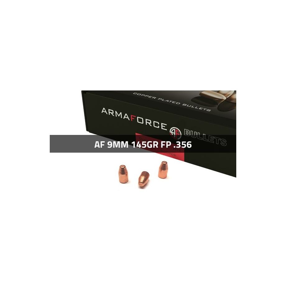 Puntas Cal. 9mm (.356)-145-FP Cobreado 500 uni. Armaforce imagen 1