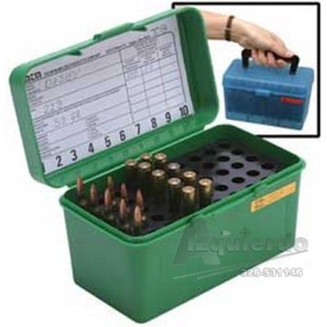 Caja MTM 50 cart.con asa  de .17 a 6x47 Verde imagen 1