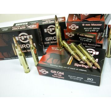 Munición rifle Prvi. Cal 7 x 57 R 158 grains GROM (1 Caja 20 un)