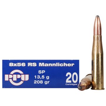 Munición rifle Prvi. Partizan Cal 8 x 56 RS 208 grains SP (1 Caja 20un)