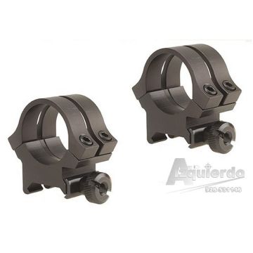 Anillas Quad Lock. 1" Alta Negra Mate imagen 1