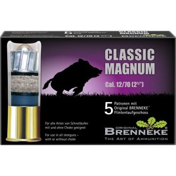 Cartuchos Brenneke Cal. 12/70 Caza 31,5gr. Classic Mag 5 Un imagen 1