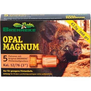 Cartuchos Brenneke Cal. 12/76 Caza 43gr. Opal Mag 5 Un imagen 1