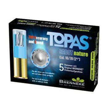 Cartuchos Brenneke Cal. 12/70 Caza 20gr. Topas Sabot 5 Un imagen 1