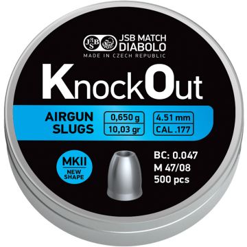 Balines JSB Knock Out HP Slugs MKii 4,51 mm 10,03 gr - 500 unidades