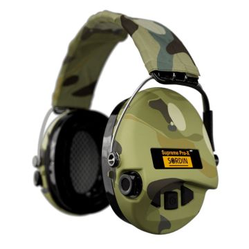 Cascos protección auditiva Sordin Supreme Pro X Led (Banda textil camuflaje)