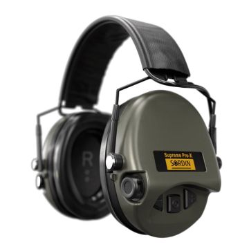 Cascos protección auditiva Sordin Supreme Pro X Slim SFA negro y verde