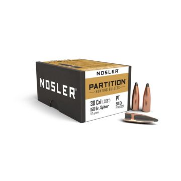 Puntas Nosler calibre 30 Spitzer Partition 150gr - 50 unidades