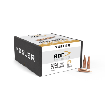 Puntas Nosler calibre 22 RDF 70gr 100uds