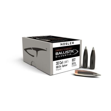 Puntas Nosler calibre 30 Ballistic Silvertip 180gr - 50uds