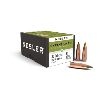 Puntas Nosler calibre 30 E-Tip 150gr 50uds - Sin plomo
