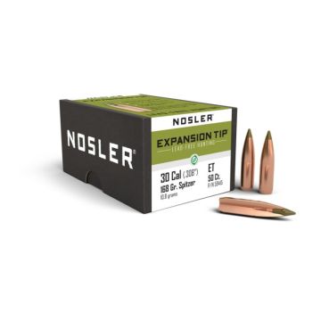 Puntas Nosler calibre 30 E-Tip 168gr 50uds - Sin plomo