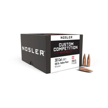 puntas nosler calibre 30 hpbt custom competition 168gr 250uds
