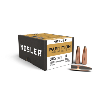 puntas nosler calibre 30 ppt partition 180gr 50uds