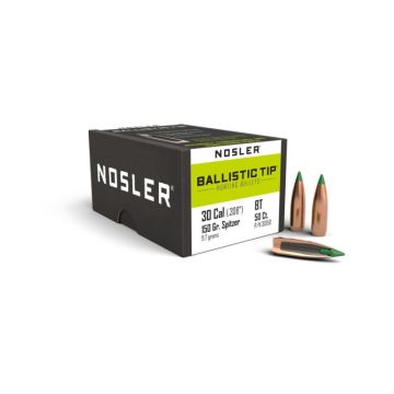 puntas nosler calibre 30 spitzer ballistic tip 150gr