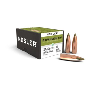 puntas nosler calibre 375 e-tip 260gr 50uds sin plomo