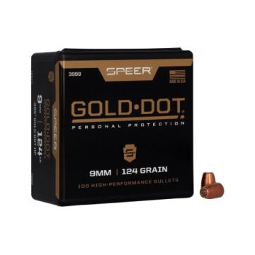 Projétil de  recargas  Speer Gold Dot Hp 355 - 124 Gr