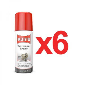 spray cerámico lubricante para cerraduras ballistol 50 ml en caja de 6 uds.