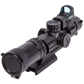 visor firefield rapidstrike 1-4x24 sfp + visor holográfico impact mini