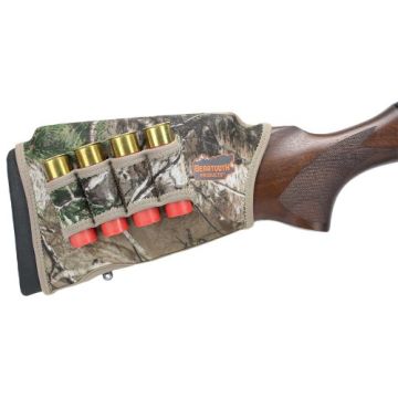 Carrillera ajustable Beartooth Camo RealTree Xtra con canana para escopeta imagen 1