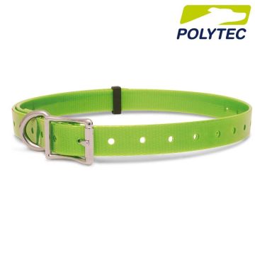 collar para perro fino "polytec" 16 mm x 1,5 - verde fosforito