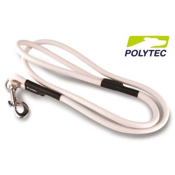 correa para perro "polytec" 120cm x 10mm - blanco