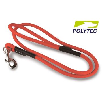correa para perro "polytec" 120cm x 10mm - rojo