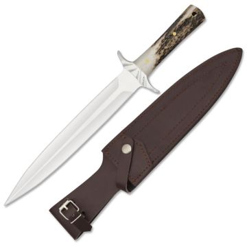 Cuchillo de remate de caza Albainox con mango de asta de ciervo