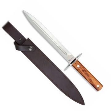 Cuchillo de caza remate con Mango de olivo 27,8 cm