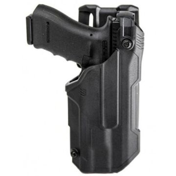 funda de servicio blackhawk! t-series de nivel 3 - glock17 con linterna tlr 8