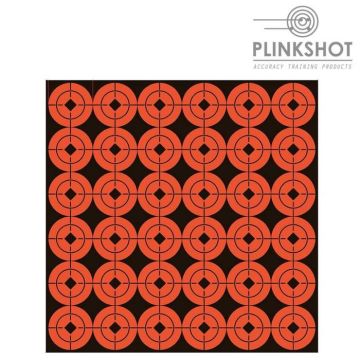 Hojas Plinkshot de 36 dianas adhesivas de 2,5 cm con 10 hojas
