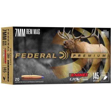 Munición FEDERAL Barnes LRX 7mm. Rem Mag 145 grains