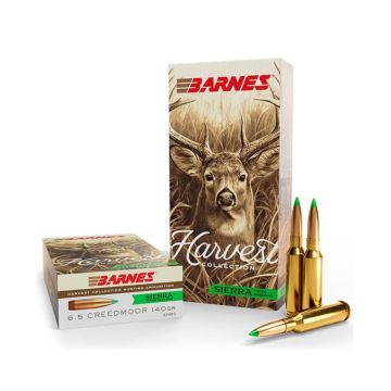 Munición Barnes 6.5 Creedmoor Harvest Collection Sierra Tipped GameKing 140 grains