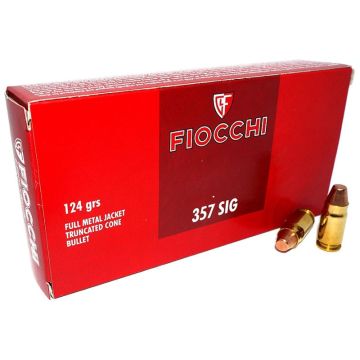 Munición Fiocchi - 357 SIG - 124 grains blindada