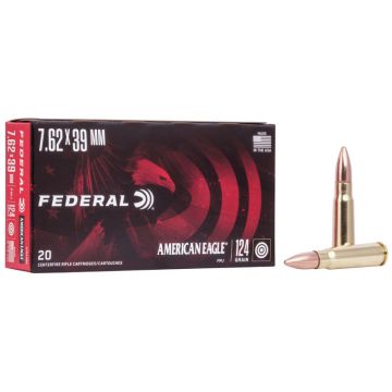 Munición metálica Federal american eagle 7.62x39 FMJ Soviet 124 grains