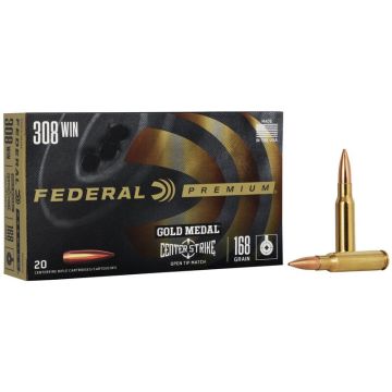 Munición metálica FEDERAL Gold Medal CenterStrike - 308 Win. - 168 grains