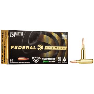 Munición metálica Federal gold medal Sierra matchking 224 Valkyrie 90 gr