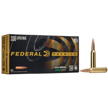 munición federal gold medal sierra matchking 338 lapua mag - 250 grains