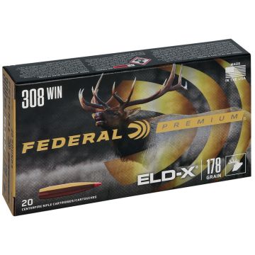 Munición metálica Federal hornady ELD-X 308 Win 178 grains