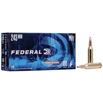 Munición metálica Federal power-shok 243 Win 100 grains SP