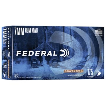 Munición metálica FEDERAL Power-Shok - 7 mm Remington Magnum 175 grains - SP