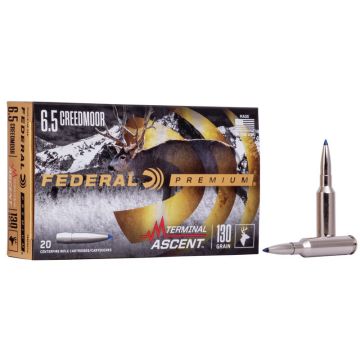 Munición metálica Federal terminal ascent 6.5 Creedmoor 130 gr